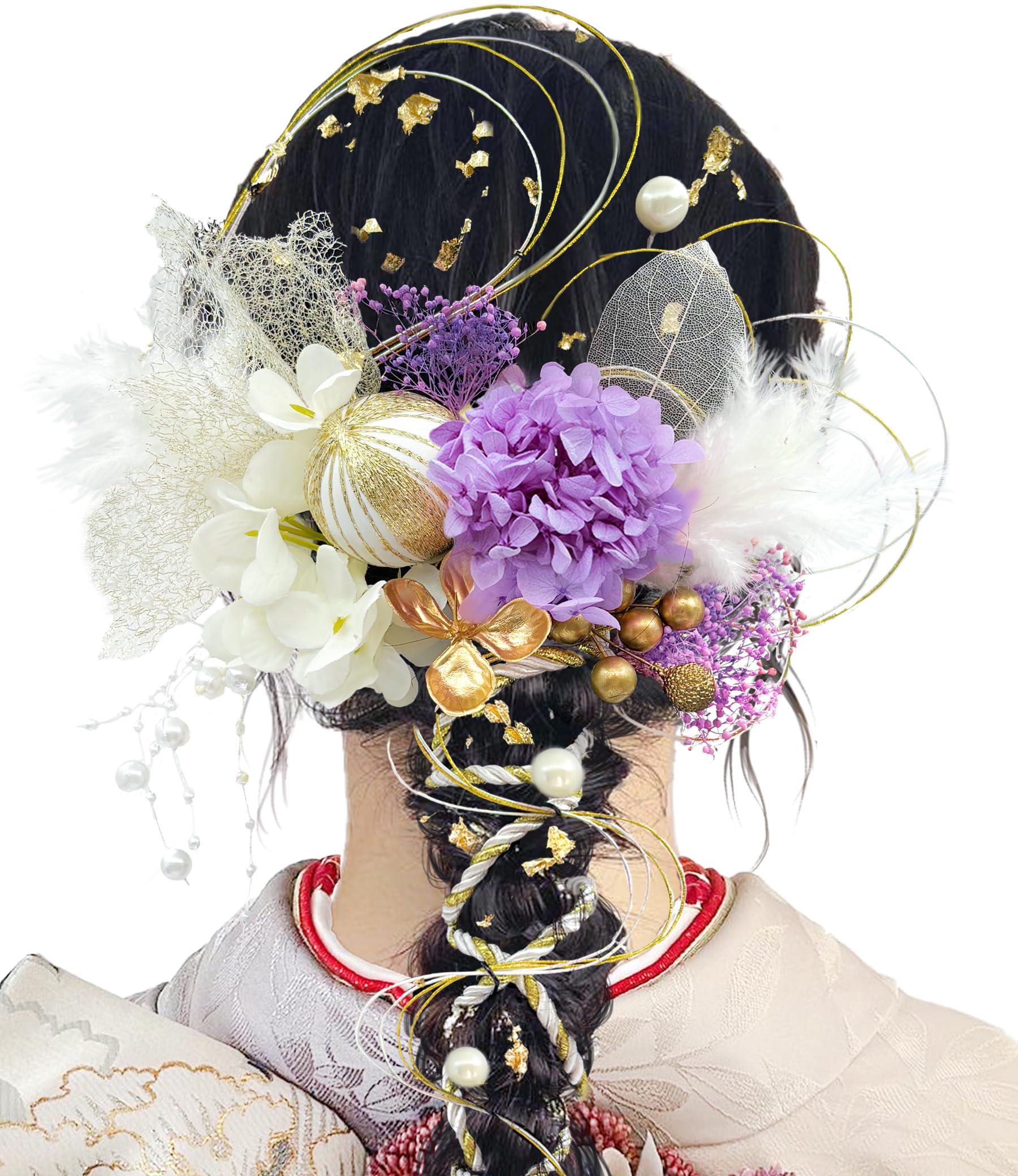 

JZOON Hair Украшение для волос Выпускной 9 Плетеный Золотой Маленький Тюль Золотой и Японский Включает и Идеально для и других Японский Включает Чехол