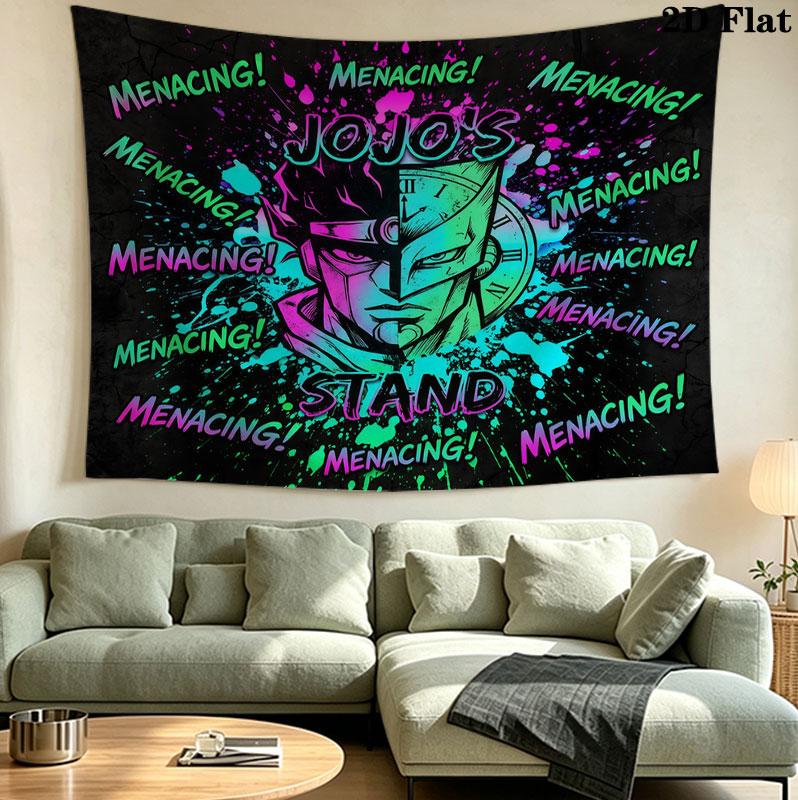 Jojo's Bizarre Adventure Nástěnná tapiserie Estetické závěsné na zeď Tištěná látková deka Dekorativní tapiserie Pro ložnici Obývací pokoj Domácí dekorace