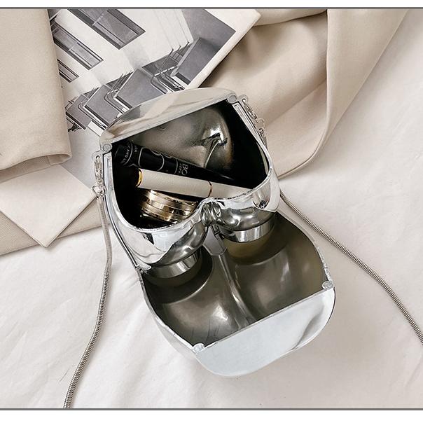 Small Funny Bag Design Acrylic Chain Bag Crossbody Small Bag Women's New Funny Bouncing Bag Earphone Lipstick Envelope Bag