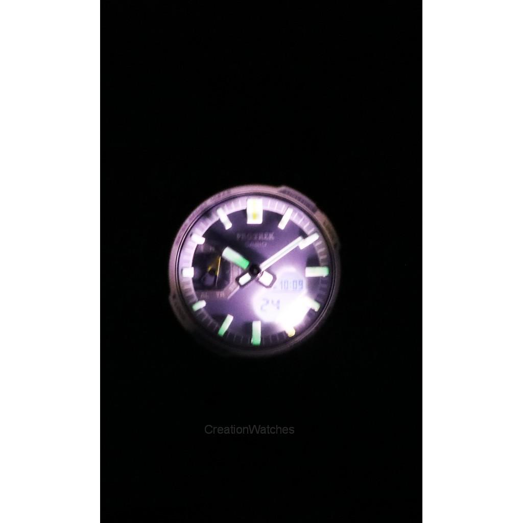 Casio Pro Trek Analog Digital Smartphone Link Curea Rășină Cadran Gri Tough Solar PRJ-B001-7 100M Ceas pentru Bărbați