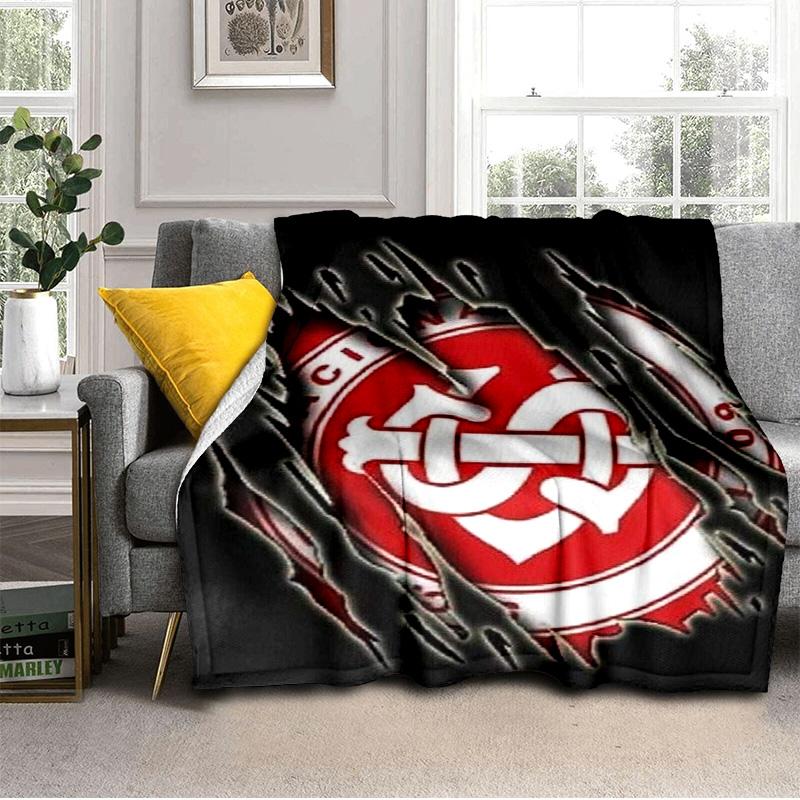 Inter Club Emblem Printed Throws Blanket Soft Flannel Blankets for Couch Bed Gifts for Men Women Picnic Blanket Christmas Gifts