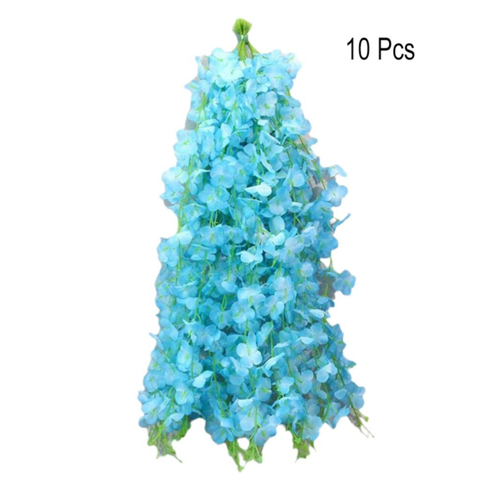 10PCS Bright Color Artificial Wisteria Hanging Flower Wisteria Flower Strips  Ceiling