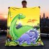 1pc Dinosaur Adventure Throw Blanket Polyester Fiber, Lightweight Flannel, Soft & Warm, All Season Use for Outdoor, Camping Digital Print