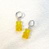 Gradient Chic Resin Bear Earrings Creative Animal Shape For Women