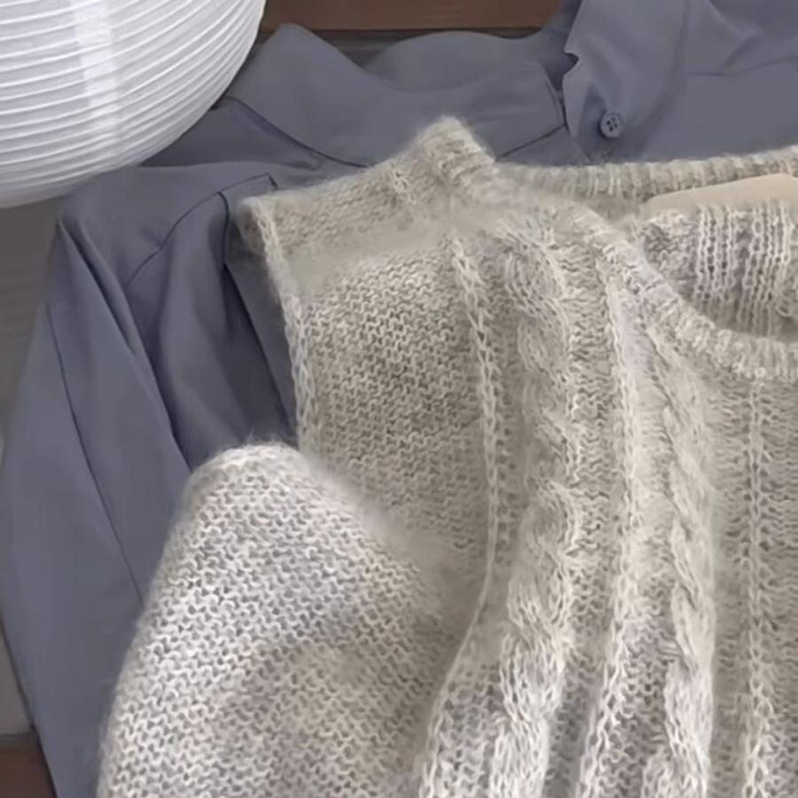 2024 Autumn High-End Women's Soft Layered Knitted Round Neck Vest Sweater