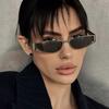 New  Vintage Small Frame Cat Eye Sunglasses Women For Men Luxury Brand Designer Sun Glasses Punk Popular Outdoor Metal Shades