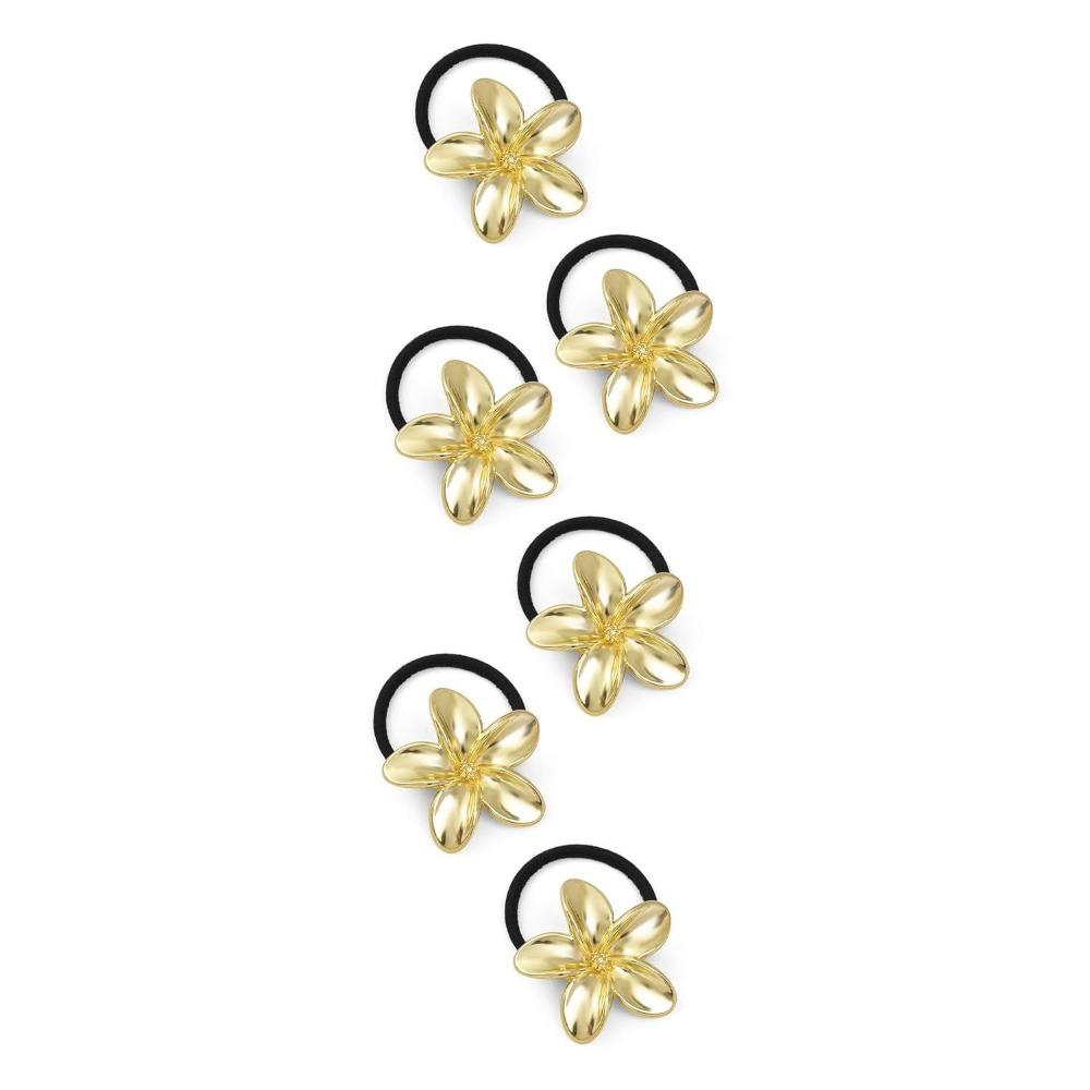 Golden Color Metal Hair Cuff Irregular Shape Hair Rope Classic Elastic Hair Band  Girls