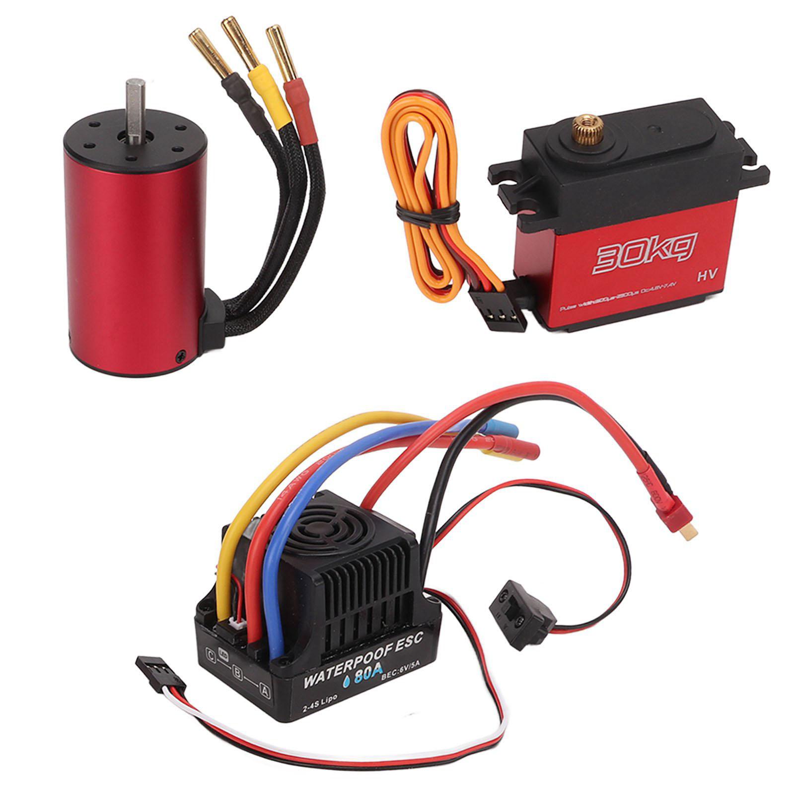 

Комплект безщіткового двигуна ESC 3300KV безщітковий двигун Long Line 80A ESC 30kg сервопривідний комбінований комплект для 18...