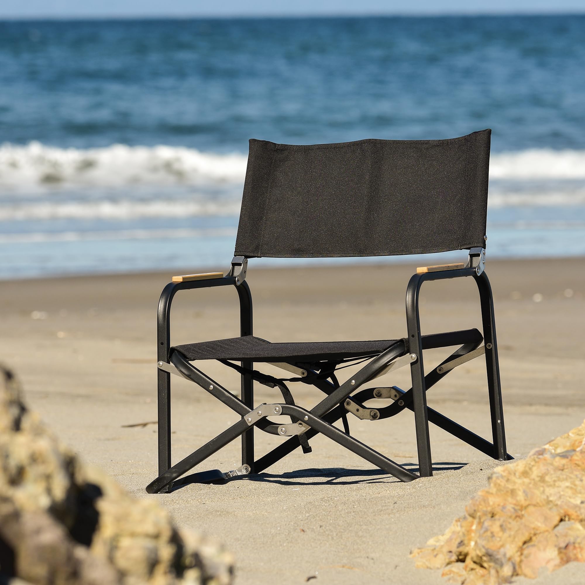 

LALPHA Compact and Easy Setup Slim Low Chair Lightweight and reducing stress even when traveling frequently such as at festivals and Folding chair чёрный