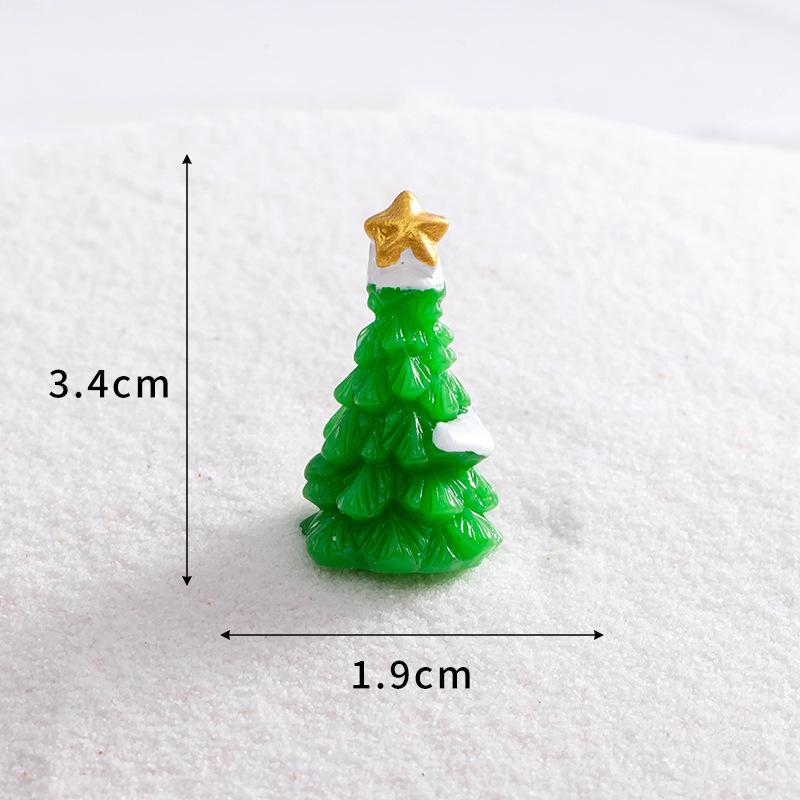 Santa Snowman Ornament Accessories Micro Landscape Christmas Gift Snowmobile Elk Resin Ornaments