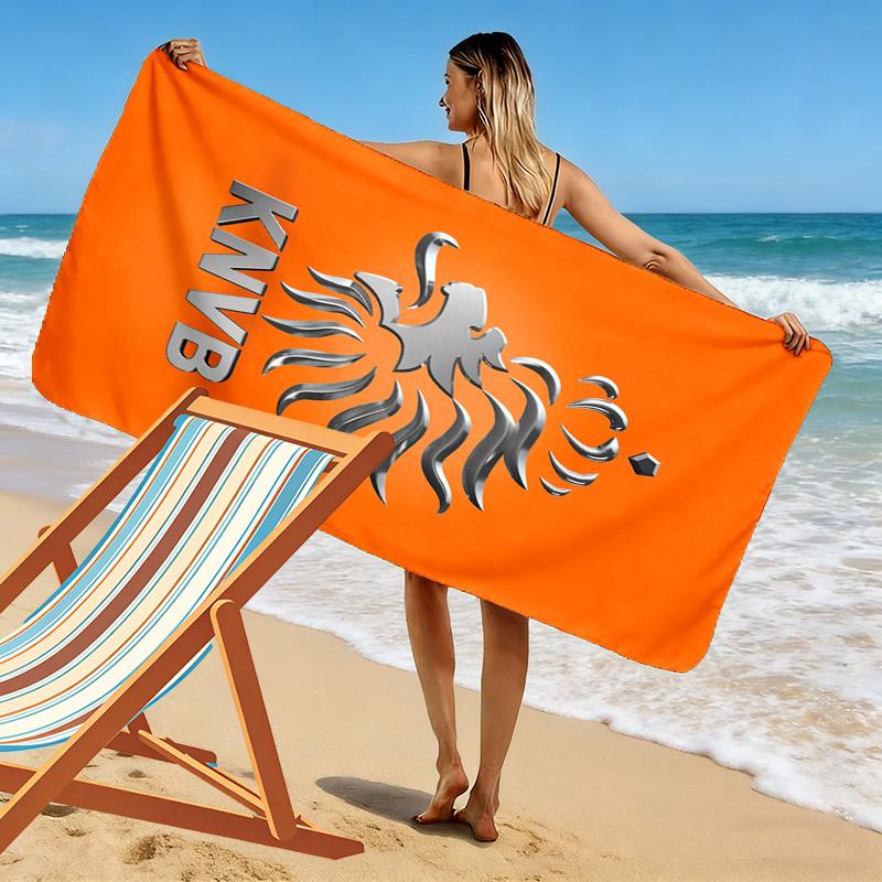 KNVB Print Beach Towel, Large Soft Quick Dry Towel for Beach Camping Swimming