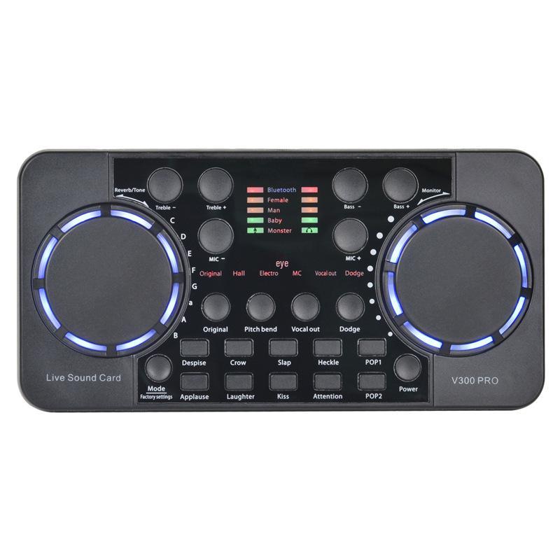 V300 Bluetooth Live Sound Card Set for Mobile & PC with Reverb Features for Streaming & Broadcasting
