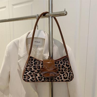 Niche Leopard Print Design Armpit Bag New Temperament Commuter Texture Handbag Versatile Shoulder Bag Women