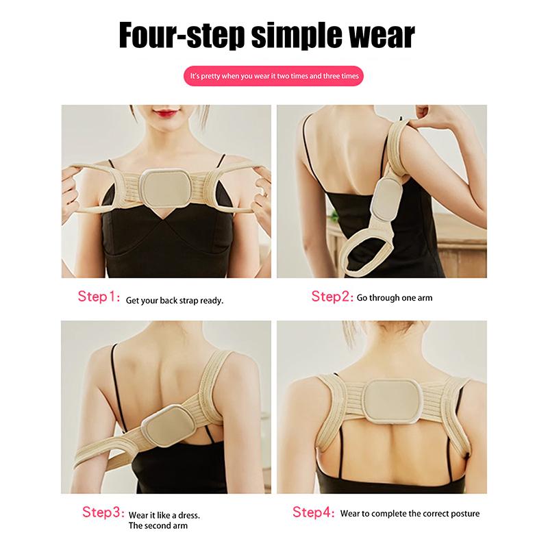 Nude Adjustable Back Posture Corrector For Adult Children Clavicle Back Support Correction Back Straight Shoulders Brace Strap