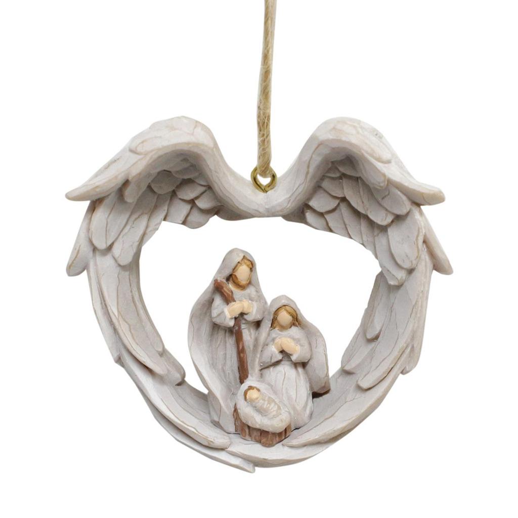 Creative Wings Christmas Religious Pendant for Home and Car Decor