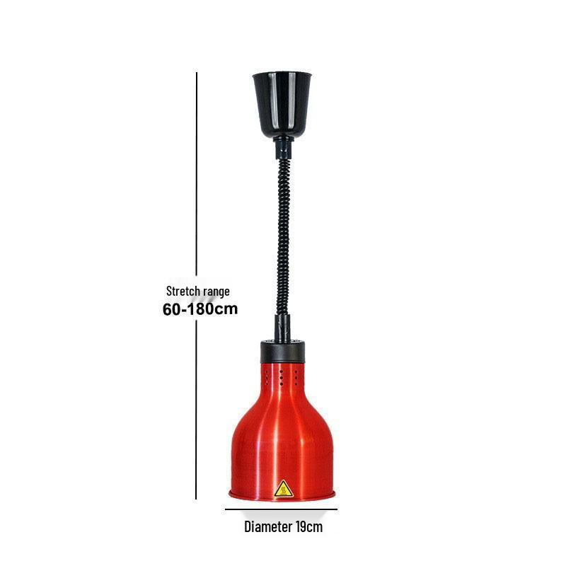 Adjustable Height Retractable Single Head Heat Lamp for Food Warming