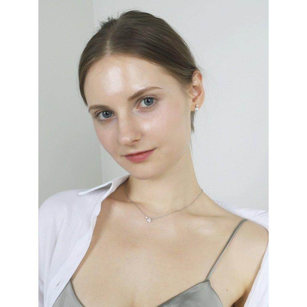 Silver925 Dew Drop Natural Water Pearl Necklace Ps154N