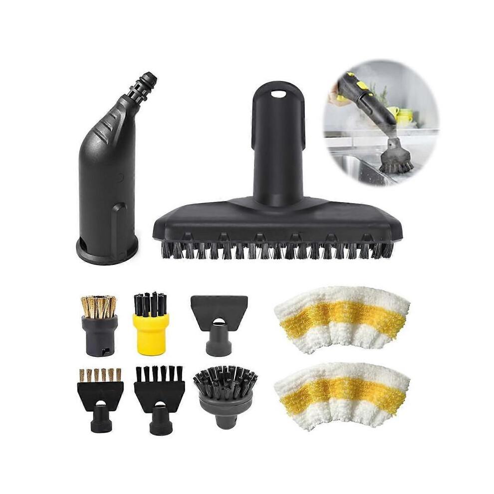 Set di 10 Accessori per Pulitori a Vapore SC1, SC2, SC3, SC4, SC5 - Include Ugelli, Spazzole e Panni