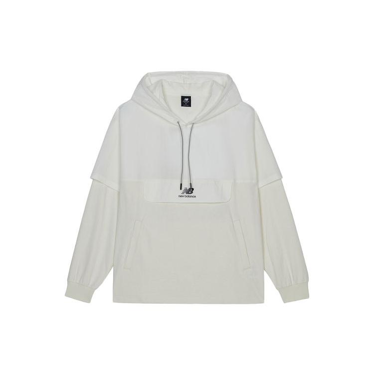 New Balance Men s New Balance Casual Sports Breathable hooded Long Sleeves White AMT13377-IV S