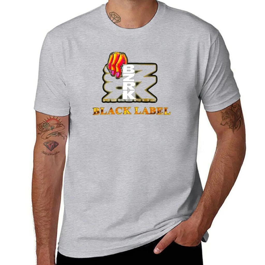 Bzrk Black Label TShirt blacks plain vintage t shirt men