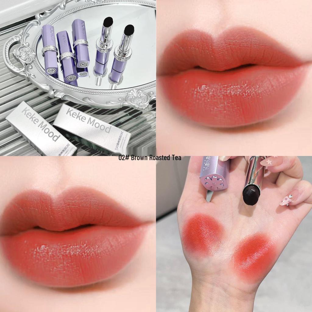 Keke Mood Fantasy Forest Matte Nude Moisturizing Lipstick - Non-Staining, Versatile, Skin-Brightening Formula.