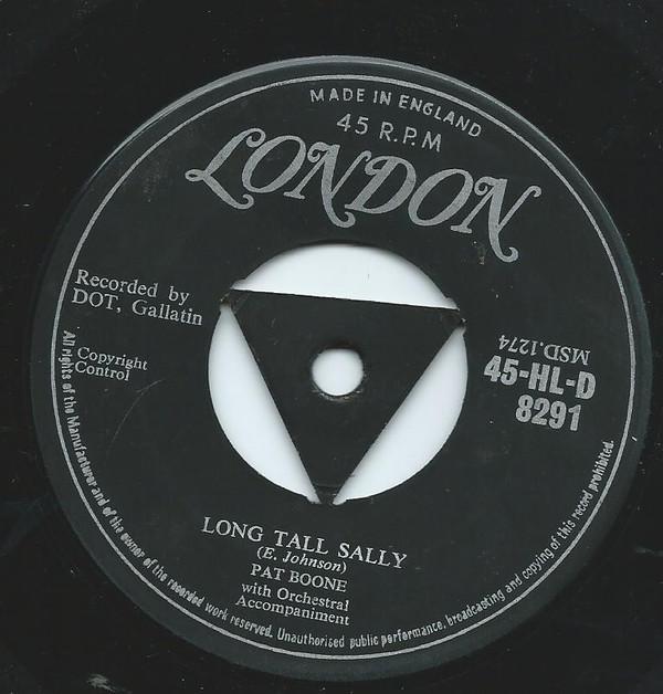 

7inch Record PAT BOONE - Long Tall Sally 45HLD8291 London Records 1956 UK Rock Used