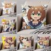 Skurriler Japanischer Anime MMy Deer Friend Nokotan Kissenbezug Überwurf Kissenbezug Versteckter Knopf Langlebiges Polyester Stuhlkissen