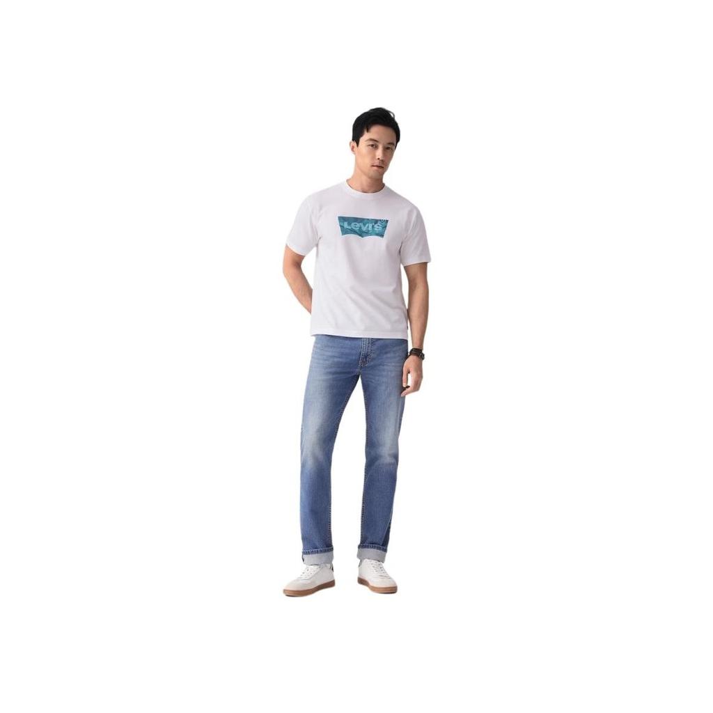 Levis Comfortable Casual Logo Print Round Neck Short Sleeve T-Shirt Men T-Shirts White 001AM-0004