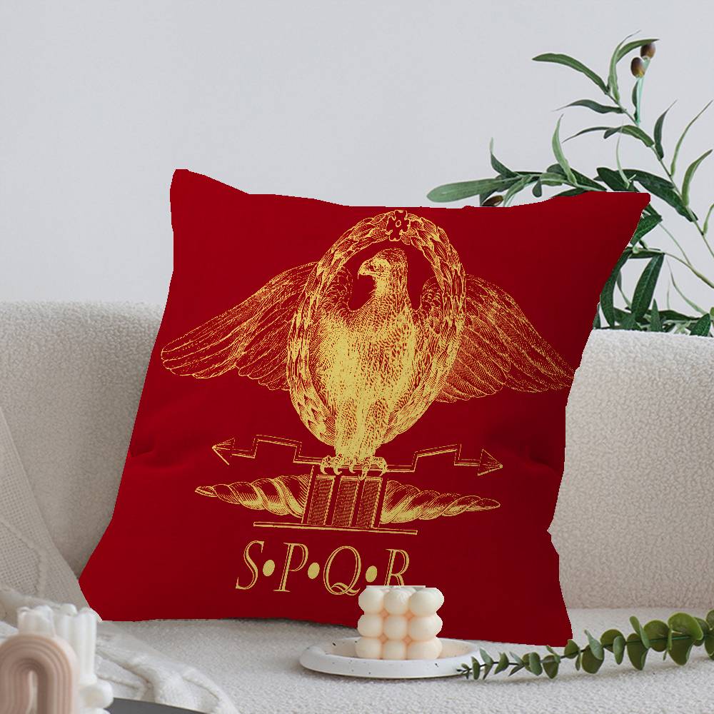 R-Roman S-SPQR Personalized Pillow Dust Cover Bedroom Kids Party Decoration Pillowcase Birthday Children Gift