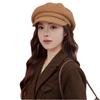 Autumn and Winter Solid Color Wool Retro Warm Beret Korean Women's Versatile Thickened Elegant Wool Hat