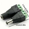 5pcs DC Male Female Terminals 12V Power Connector 2.1mm X 5.5mm Plug Adapter for CCTV Cameras 5050 3528 Single Color LED Strp