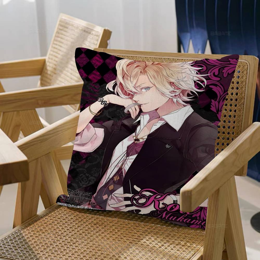 Anime D-Diabolik L-lovers Cushion Cover Inches Farmhouse Decor Home Throw Pillow Covers for Couch Decorations