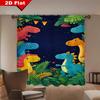 Rideaux imprimés motif dinosaure mignon Rideaux occultants pour fenêtre Décoration de maison, Rideaux occultants à passants pour chambre à coucher
