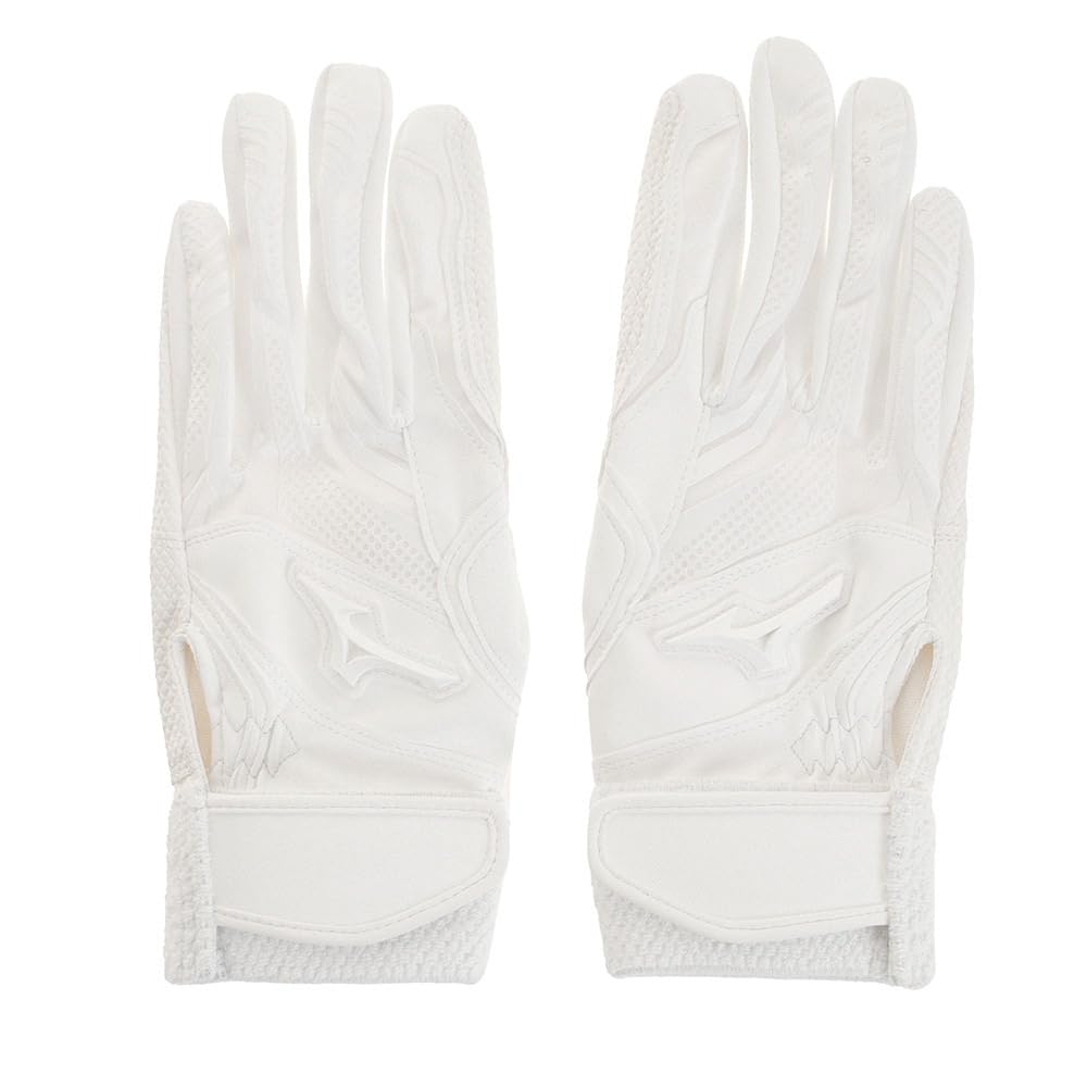 Mizuno Junior Batting Select Nine WG High School Baseball White Gloves, Pair, 1EJEH17010, Approved, (JS/Jr)