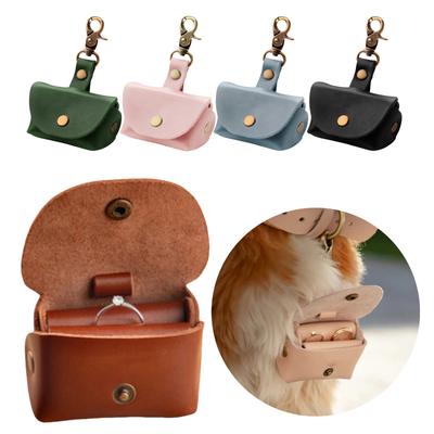 Portable Dog Collar Sturdy Pendant Leather RingS Holder Fashion Accessory for Special Occasions Daily Casual Use