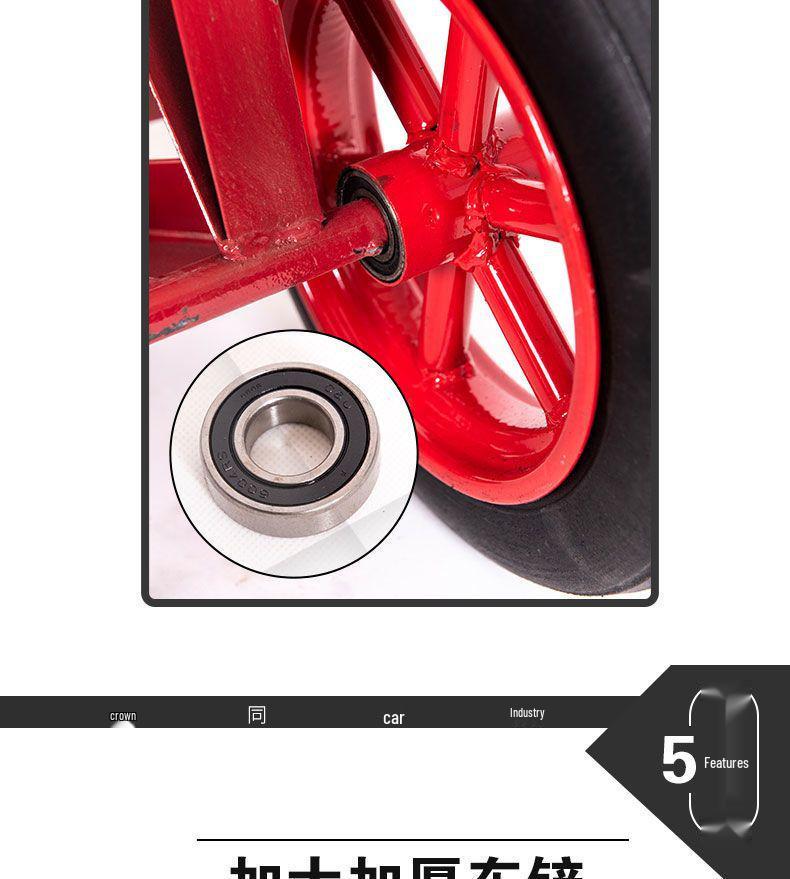 Heavy-Duty Two-Wheeled Handcart for Construction and Warehouse Use