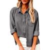 Women's Denim Button Casual Top for Everyday Wear