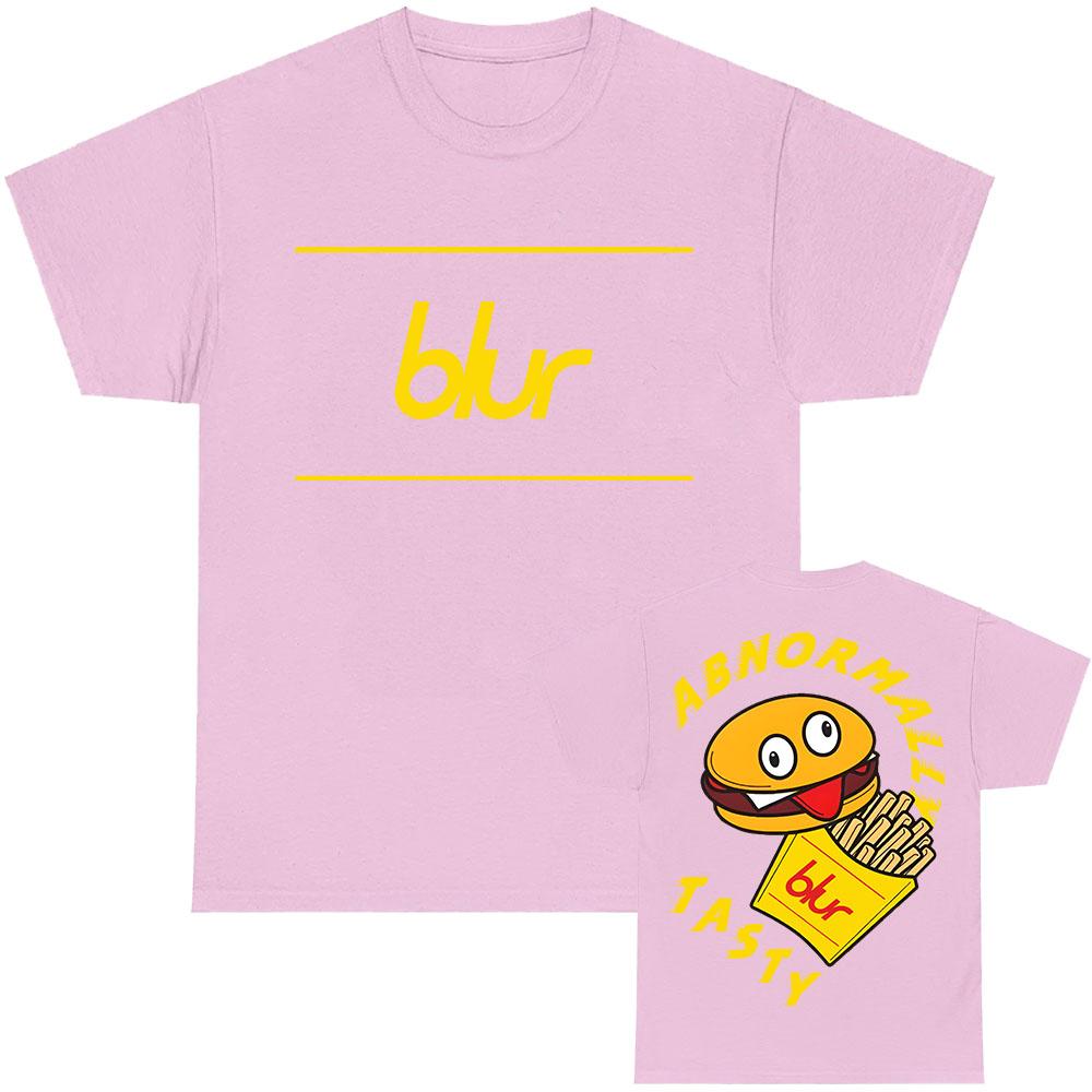 Blur Dan Abnormal Tričko Bavlna Krátký Rukáv Pánské Dámské Trička Unisex Streetwear Vtipné Kreslené Hamburgery a Hranolky Tričko