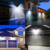 OEMG Outdoor Solar Light 100 LED Motion Sensor 2 Packs Waterproof Wireless Lighting For Garden Security Light Black