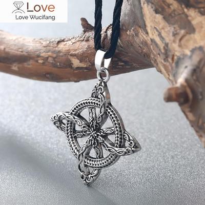 Chengxun Uomo Vichingo Superamento Erba Amuleto Slavo Felce Fiore Ciondolo Collana Nodo D'Amore Amuleto Gioielli Protezione Contro Le Malattie