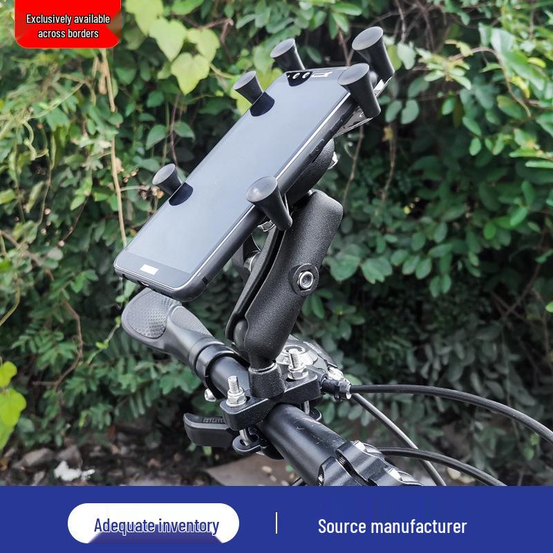K06 Rubber-Coated Ball Head Bike & Motorcycle Handlebar Phone Holder
