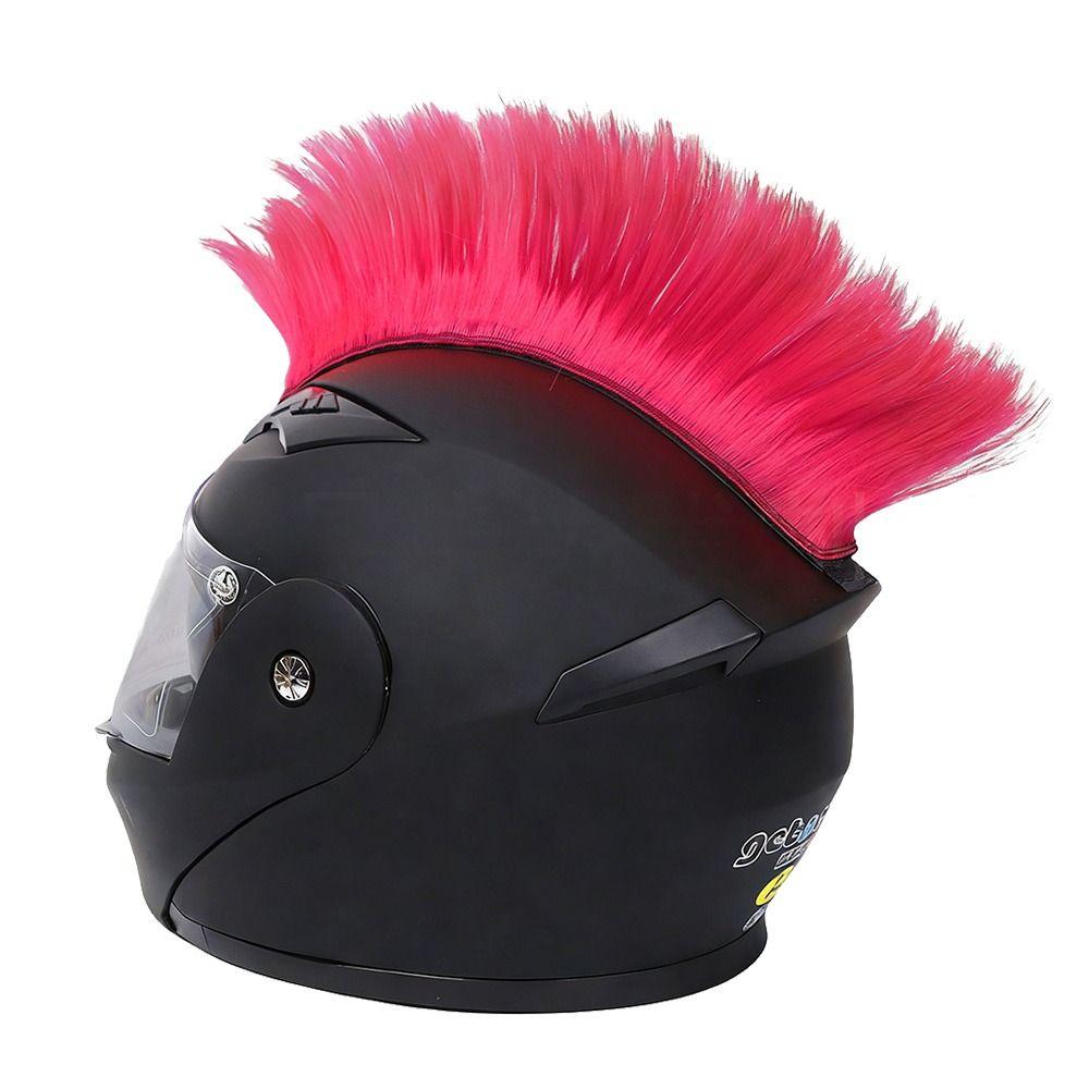 Synthetic Hawks Motor Helmet Decor Reusable Hair Sticker Funny Outdoor Wig