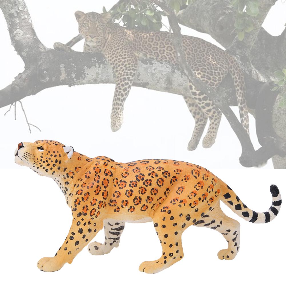 Children Emulational Zoo Animal Leopard Toys Plastic Wild Animal Doll Educational Toys