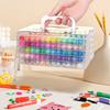 84 Colors Acrylic Paints Markers Pens,Water Based Washable Ink Art School Drawing Supplies,Portable Drawing Pen For Kids