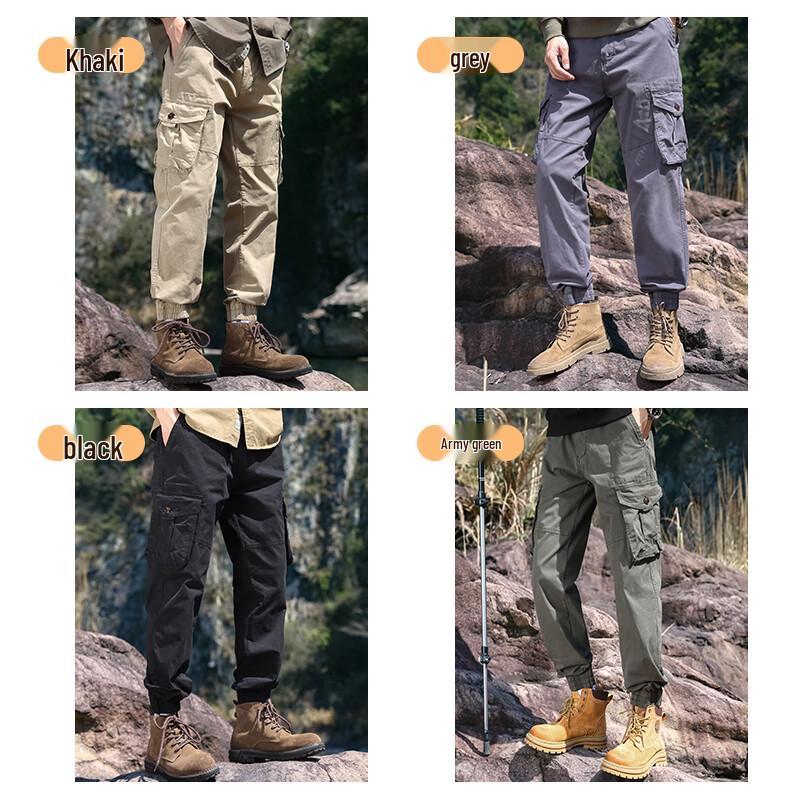 EASTERN CAMEL Men's Multi-Pocket Outdoor Cargo Jogger Pants