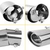 Car Exhaust Pipe Tip Tail Throat Muffler Stainless Steel Round Accessories EOA