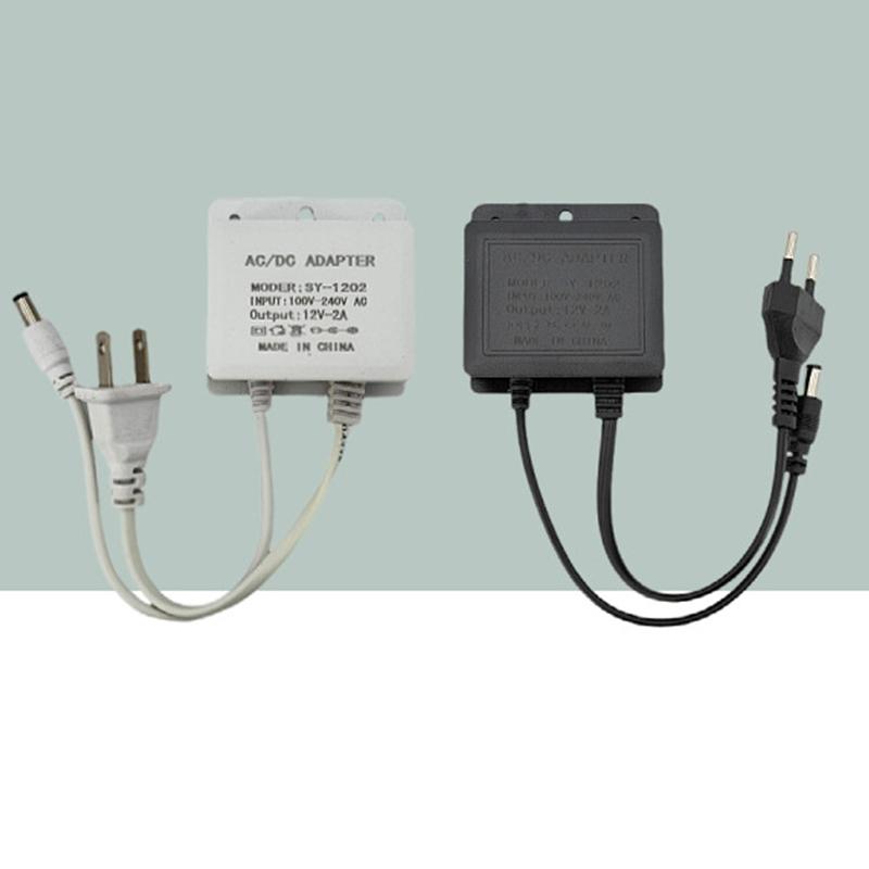1Pcs EU/US Plug DC12V 2A Waterproof Power Adapter- AC100V-240V CCTV Security Camera Charger For AHD NVR DVR Surveillance Devices