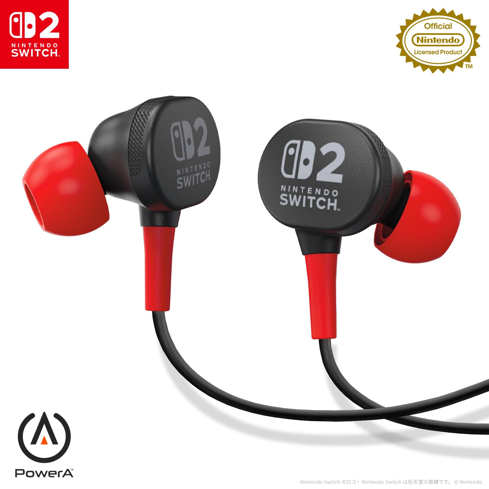 

Licensed PowerA Wired Earphones for Nintendo Switch 2 Black [Nintendo Product] – NSHS0531JP-01 [2-Year Warranty] чорний