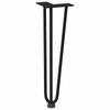 Vidaxl Nogi Do Stołu Hairpin, 4 Szt., Czarne, 42 Cm, Lita Stal