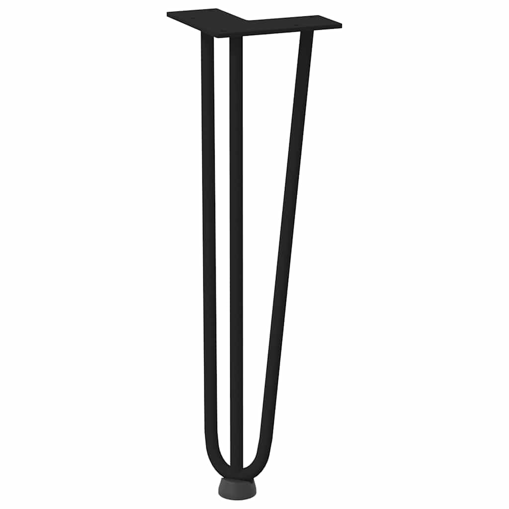 Vidaxl Nogi Do Stołu Hairpin, 4 Szt., Czarne, 42 Cm, Lita Stal